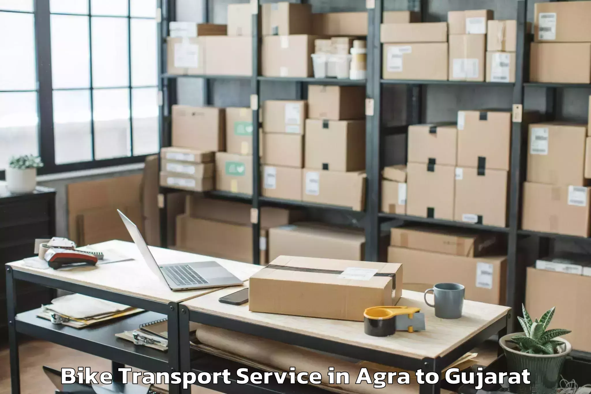 Book Agra to Surendranagar Bike Transport Online